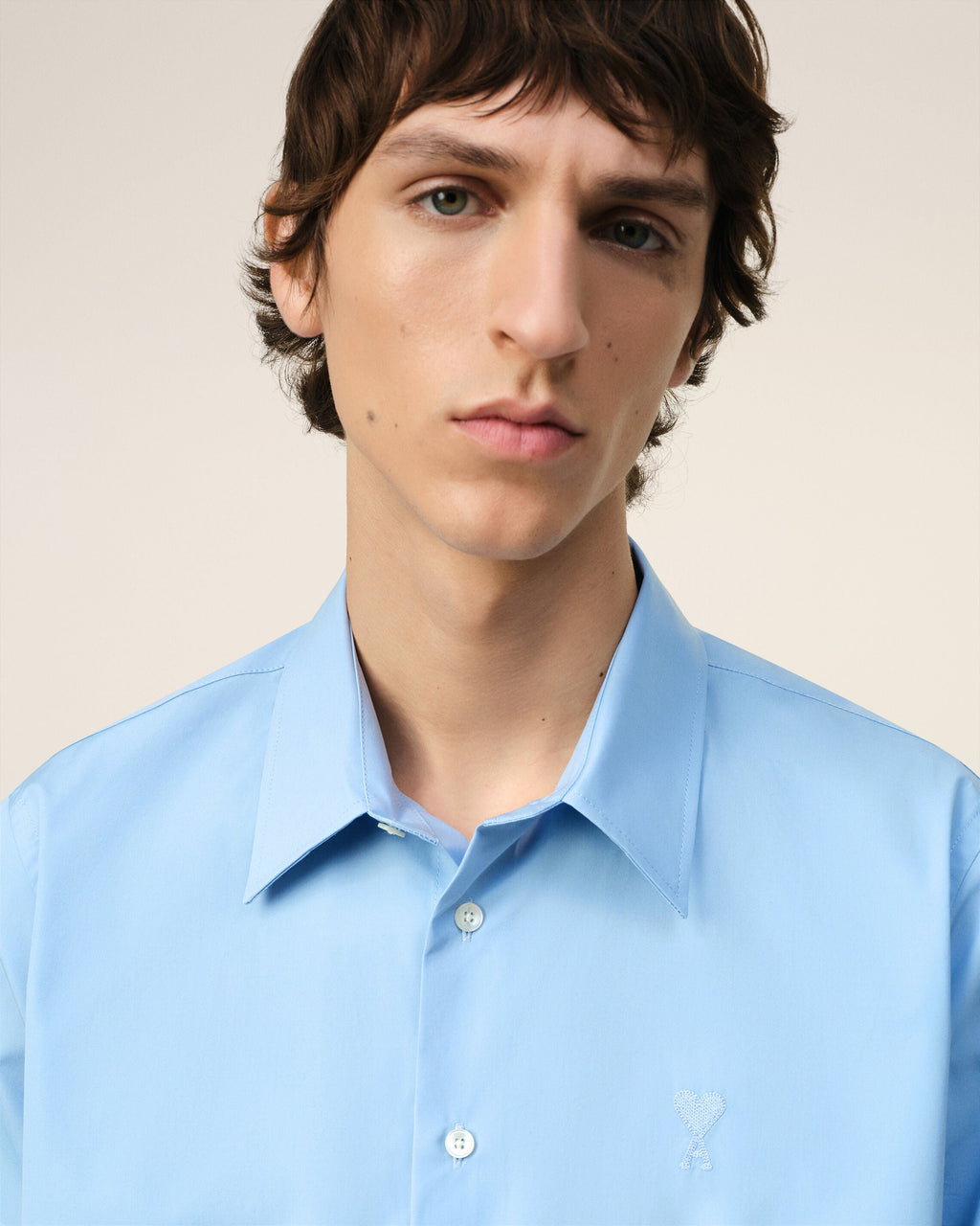 Blue Cotton Ami de Coeur Classic Shirt