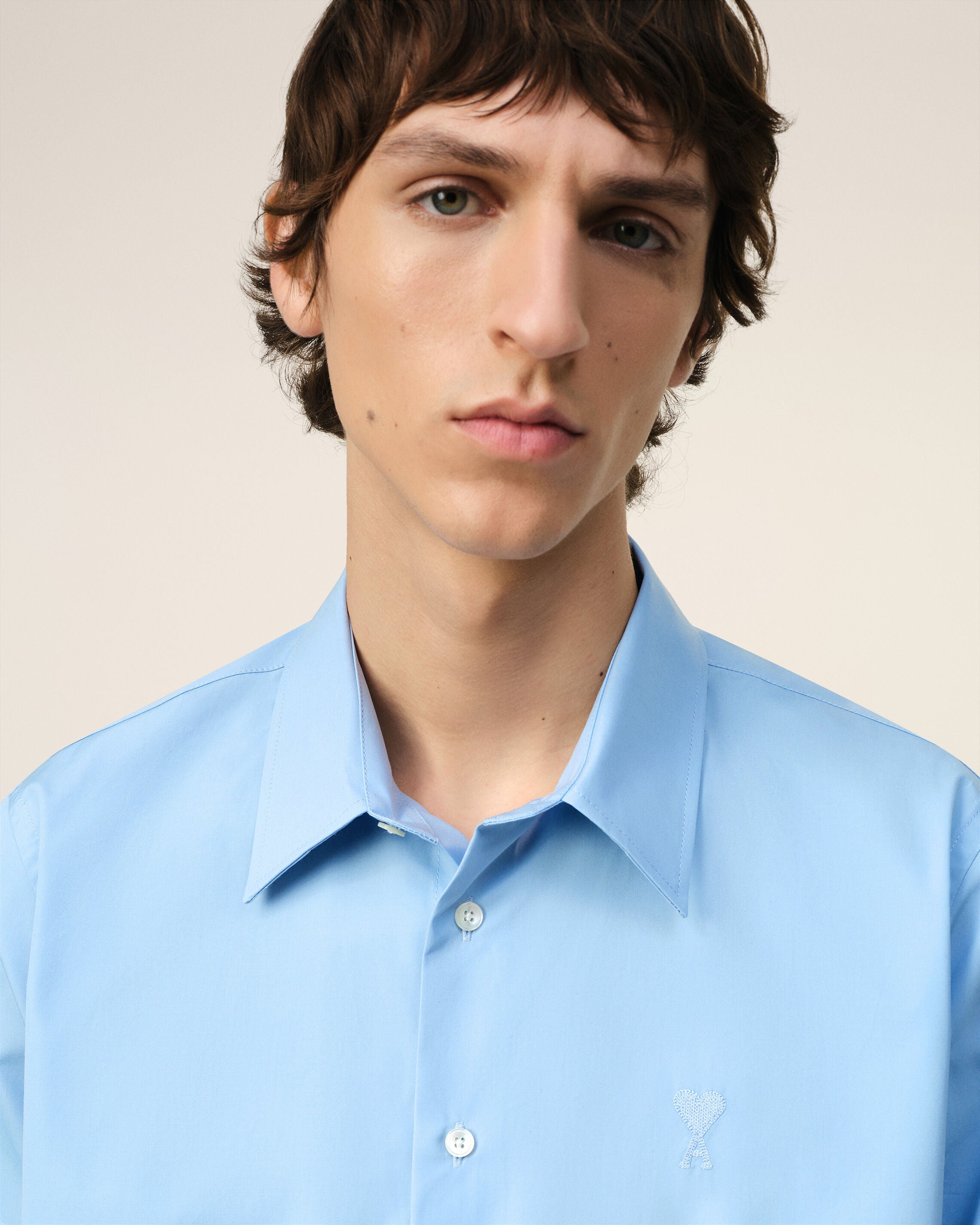 Blue Cotton Ami de Coeur Classic Shirt