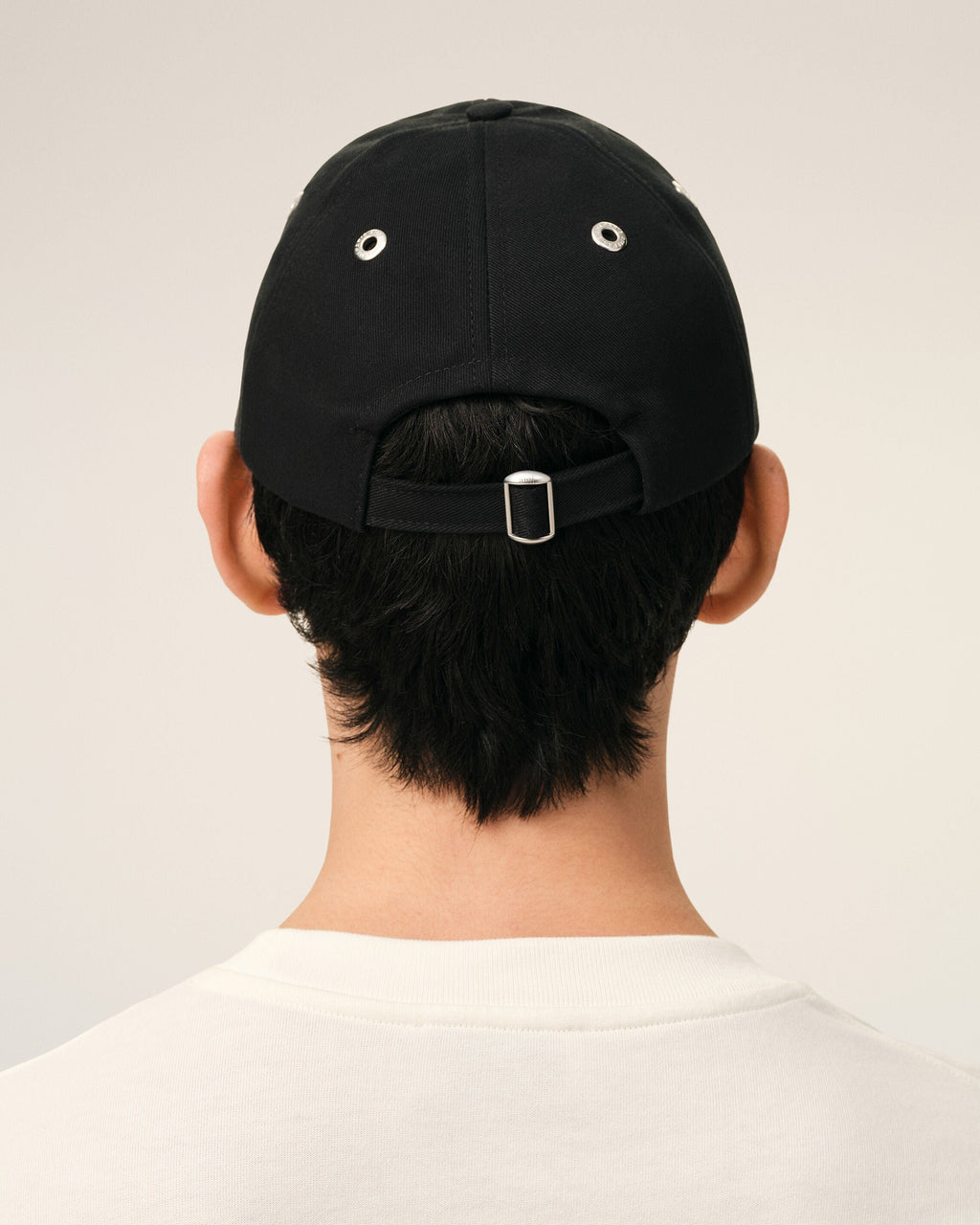 Black Cotton Ami De Coeur Embroidery Cap