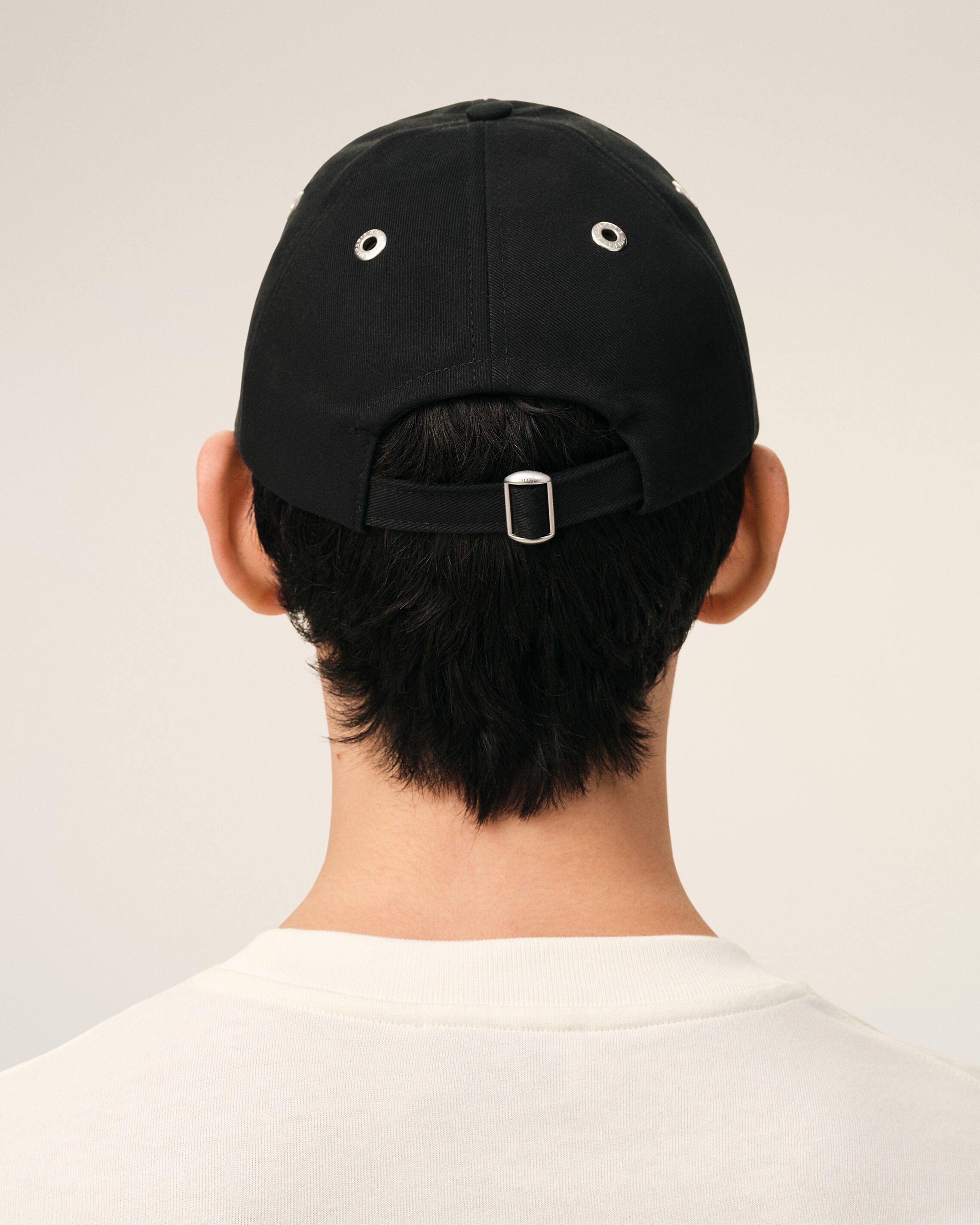 Black Cotton Ami De Coeur Embroidery Cap