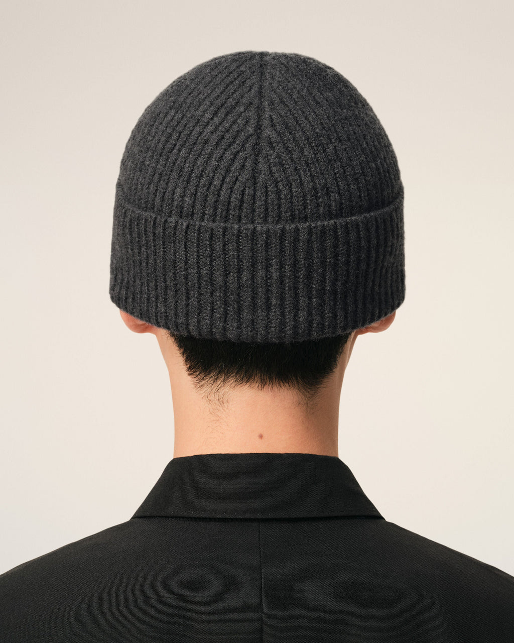Grey Wool Beanie With Contrasted Ami De Coeur