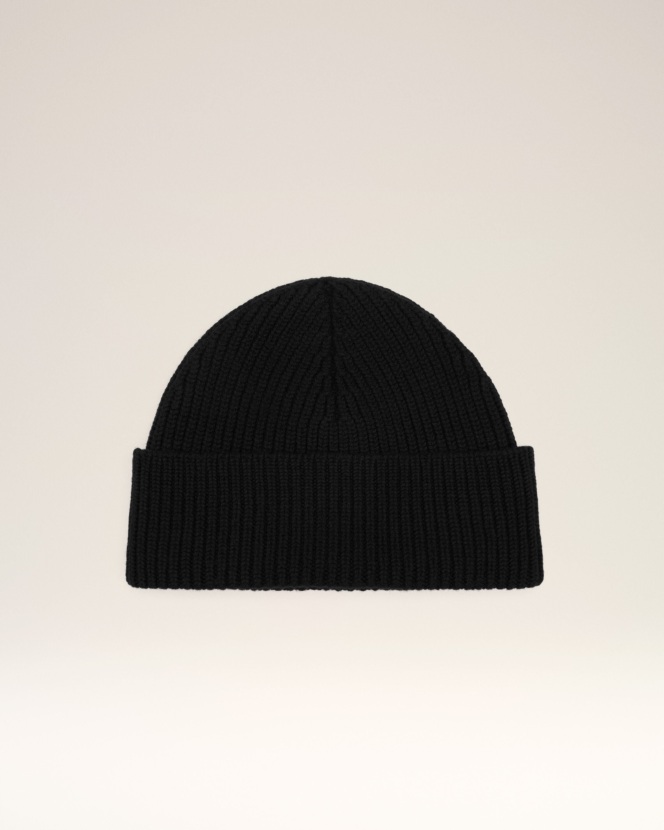 Black Wool Beanie With Contrasted Ami De Coeur