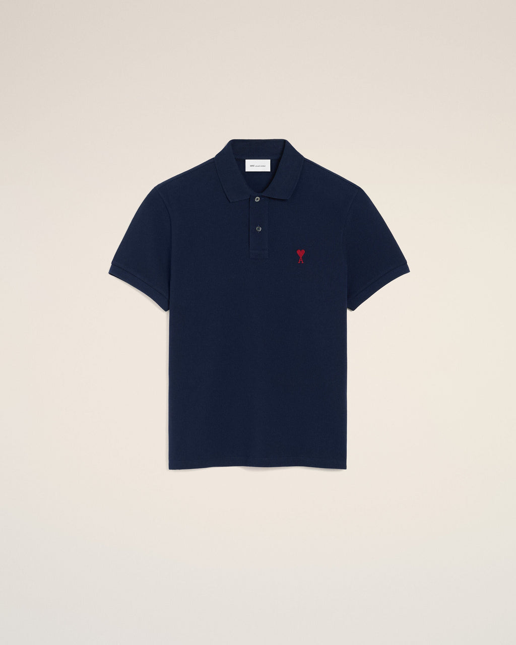 Blue Cotton Red Ami De Coeur Polo Shirt