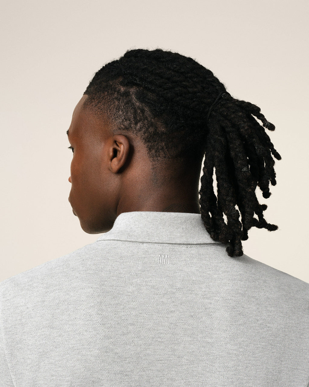 Grey Cotton Ami de Coeur Polo Shirt