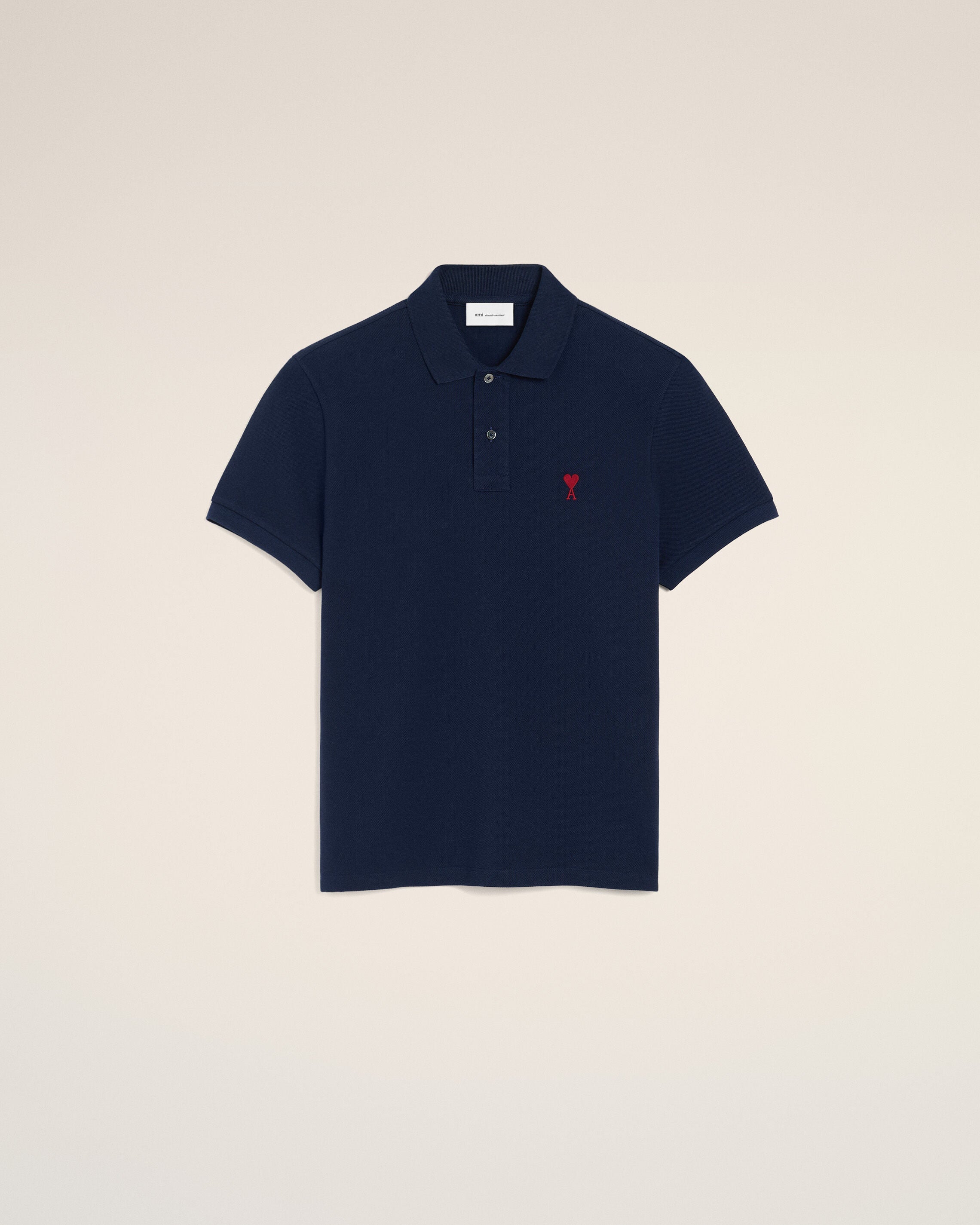 Blue Cotton Red Ami De Coeur Polo Shirt