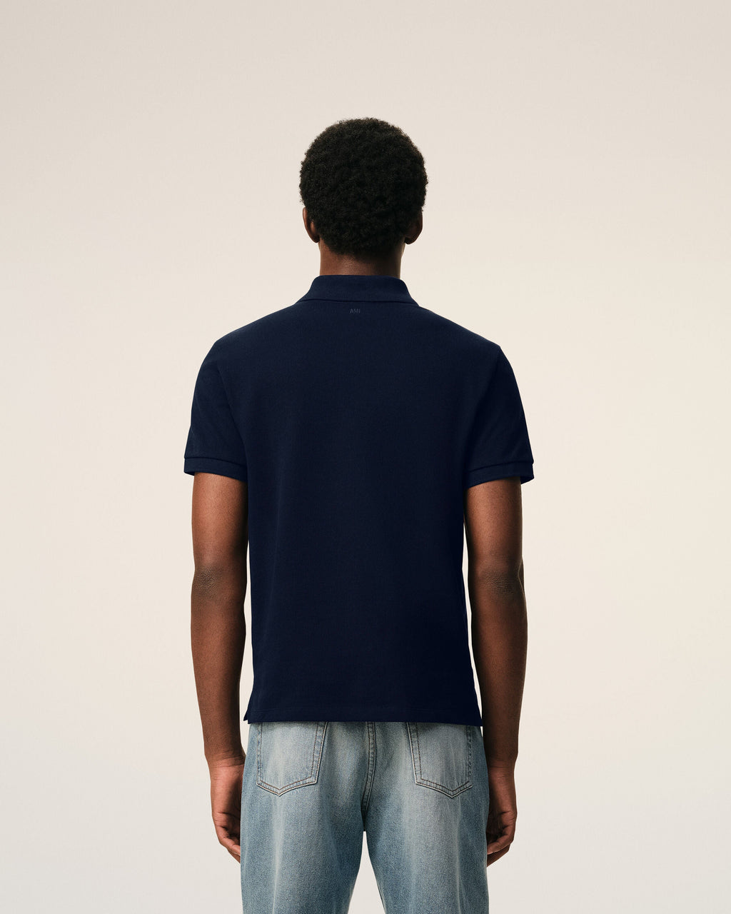 Blue Cotton Red Ami De Coeur Polo Shirt
