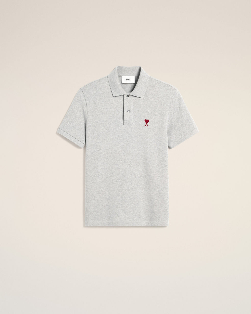 Grey Cotton Ami de Coeur Polo Shirt