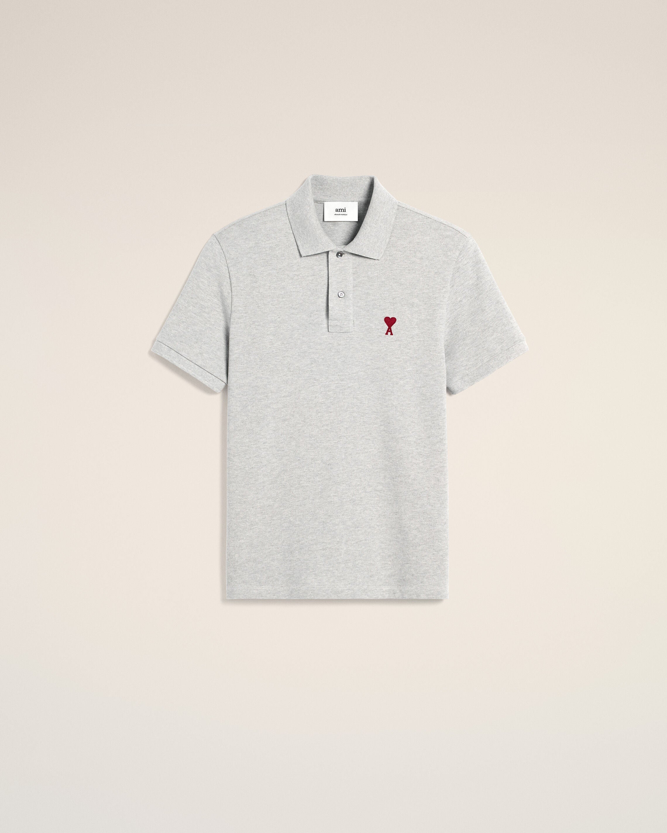 Grey Cotton Ami de Coeur Polo Shirt