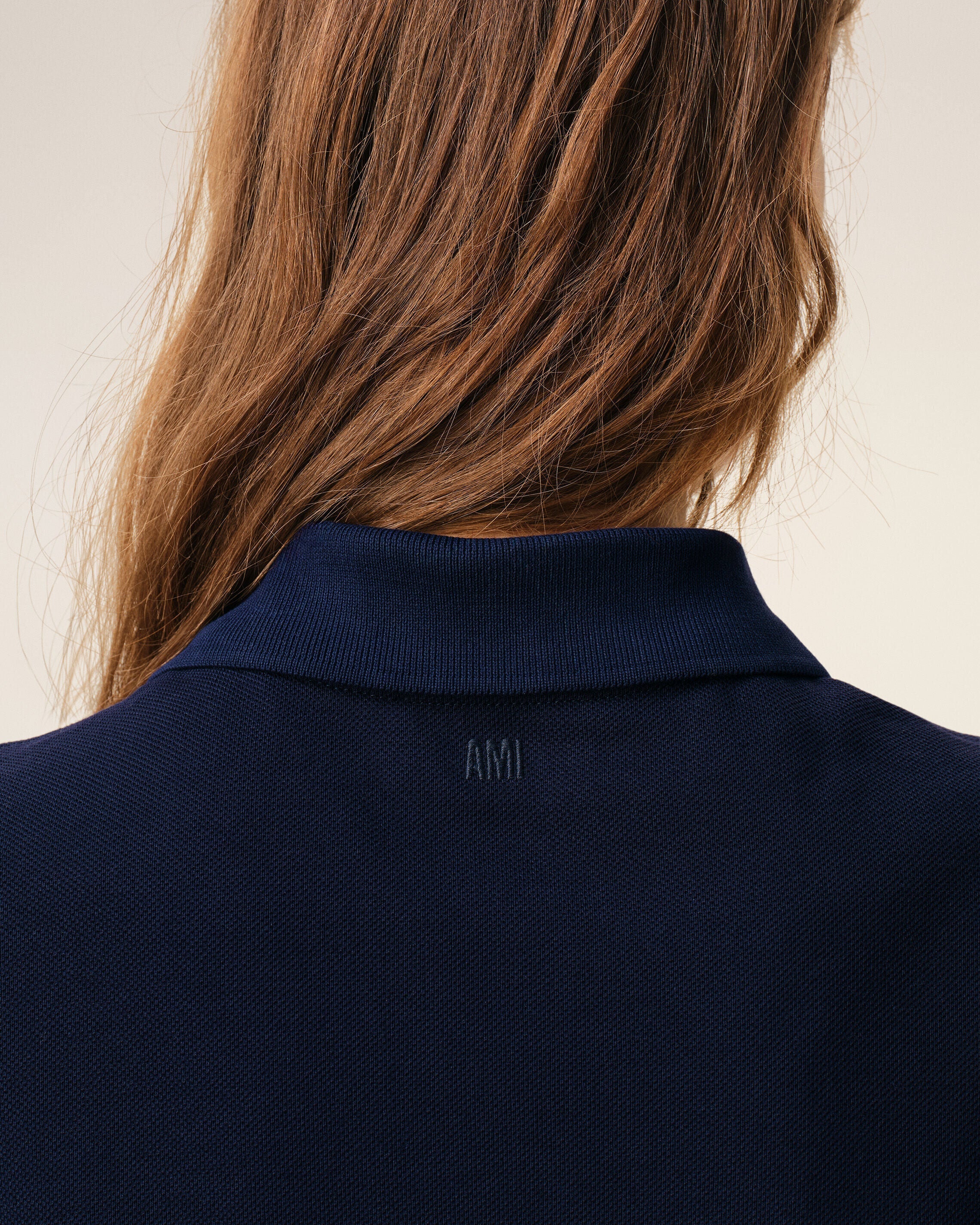 Blue Cotton Red Ami De Coeur Polo Shirt