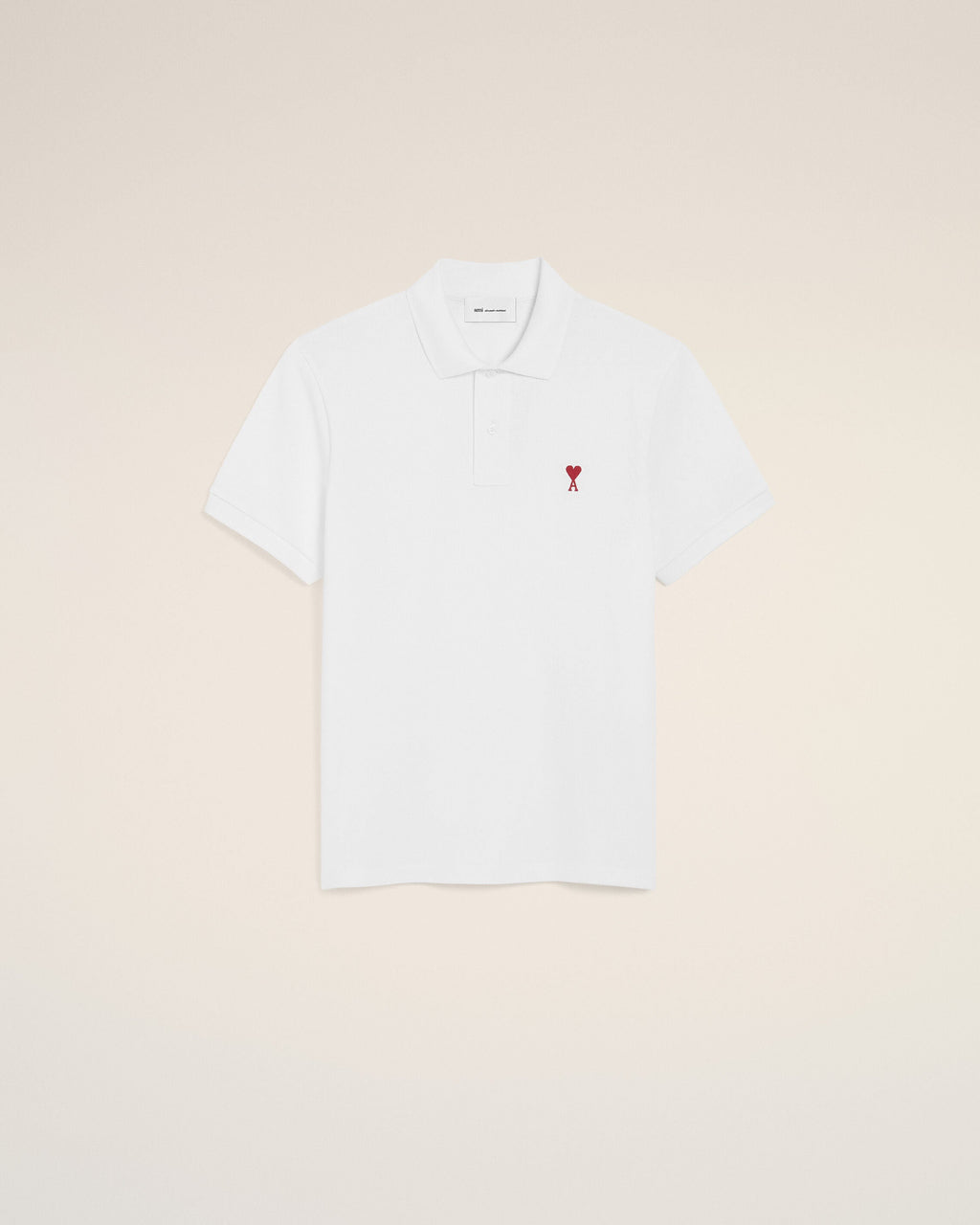 White Cotton Red Ami De Coeur Polo Shirt