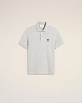 Grey Cotton Ami de Coeur Polo Shirt