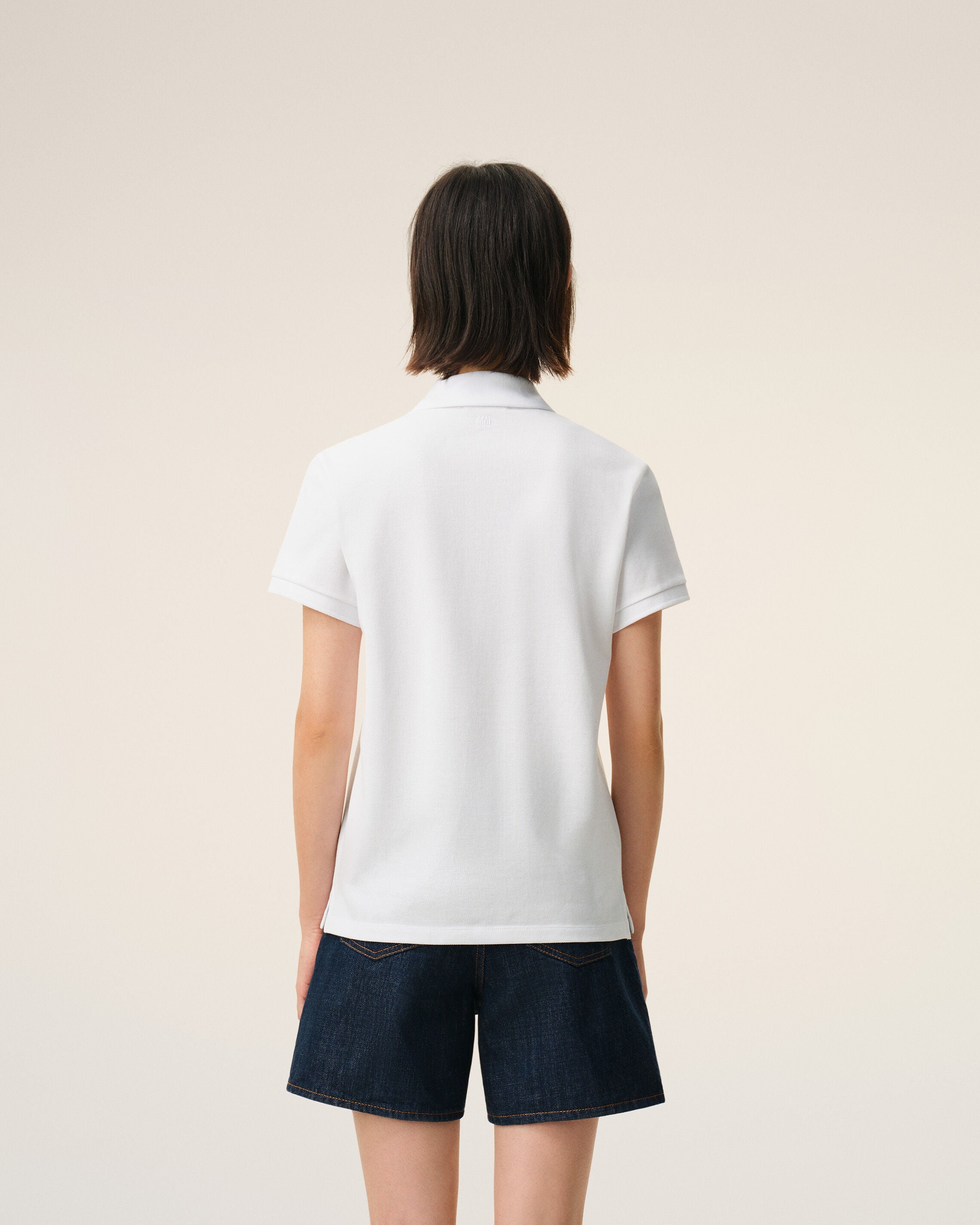 White Cotton Red Ami De Coeur Polo Shirt