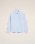Blue Cotton Classic Long Sleeve Shirt Button Down Collar With Embroidered Adc