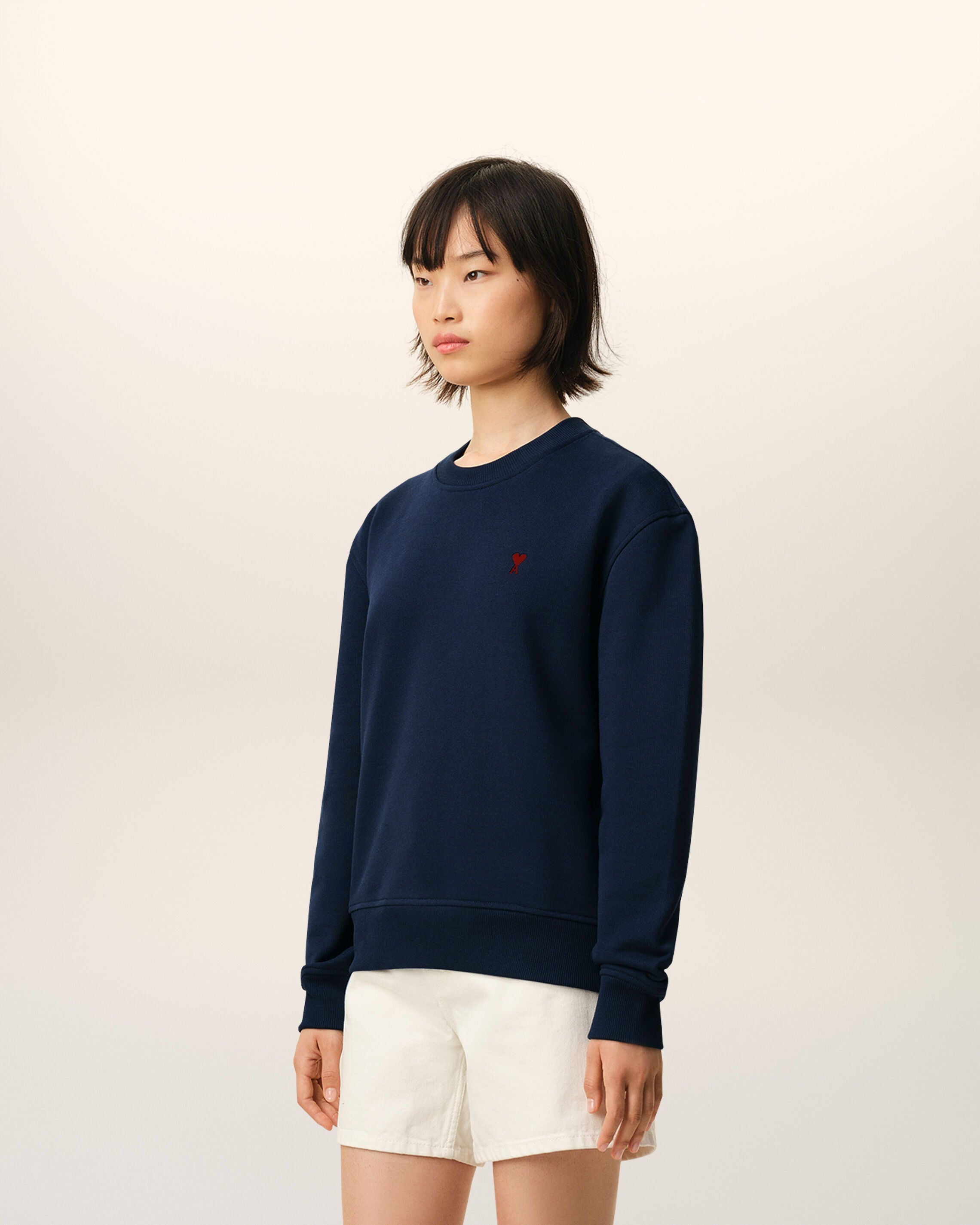 Blue Cotton Red Ami De Coeur Sweatshirt