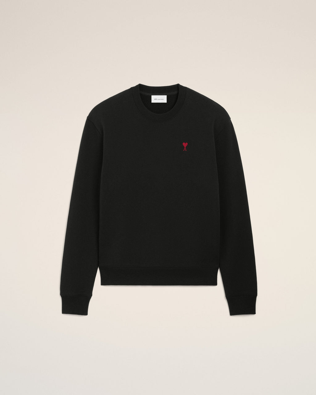 Black Cotton Red Ami De Coeur Sweatshirt