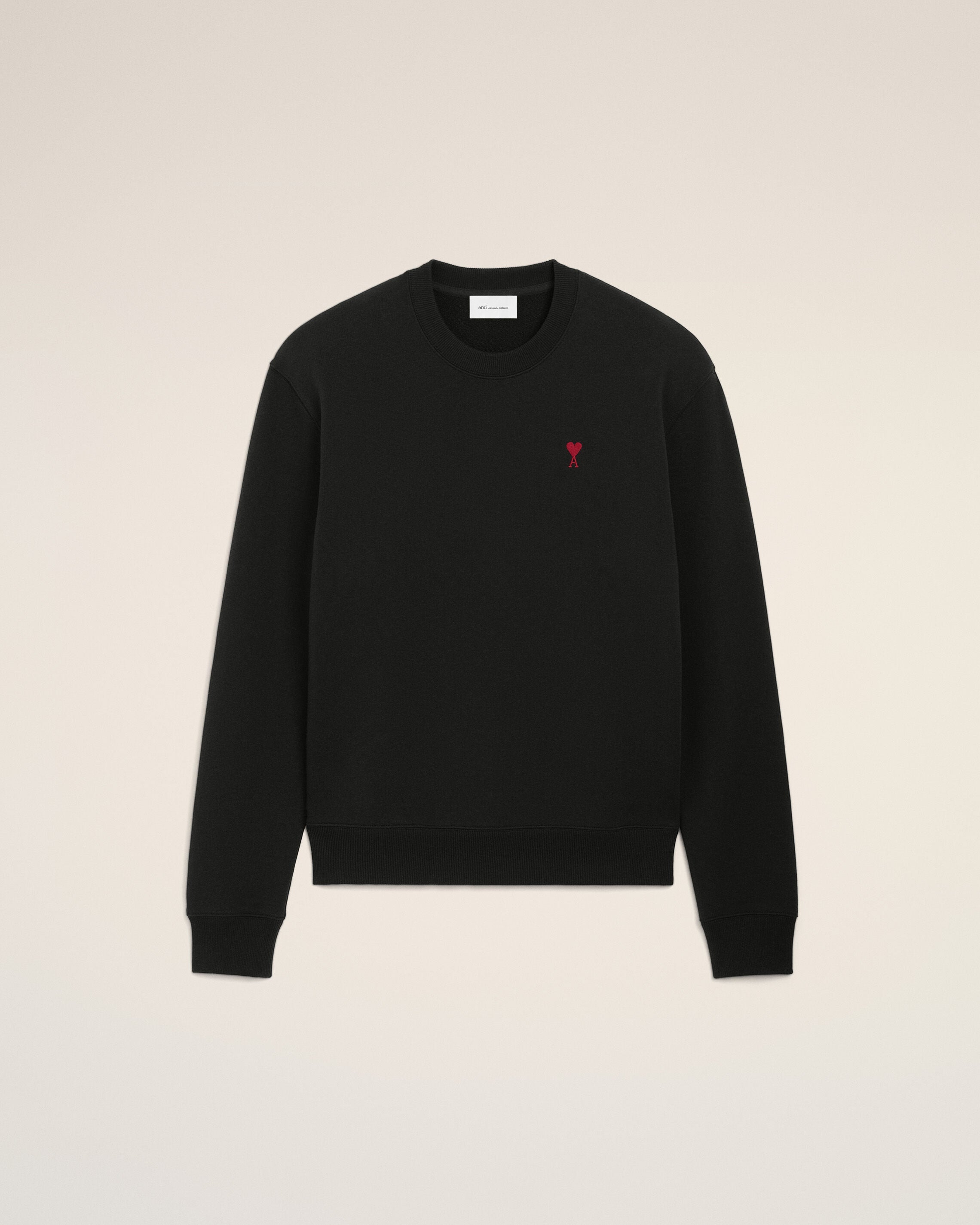 Black Cotton Red Ami De Coeur Sweatshirt