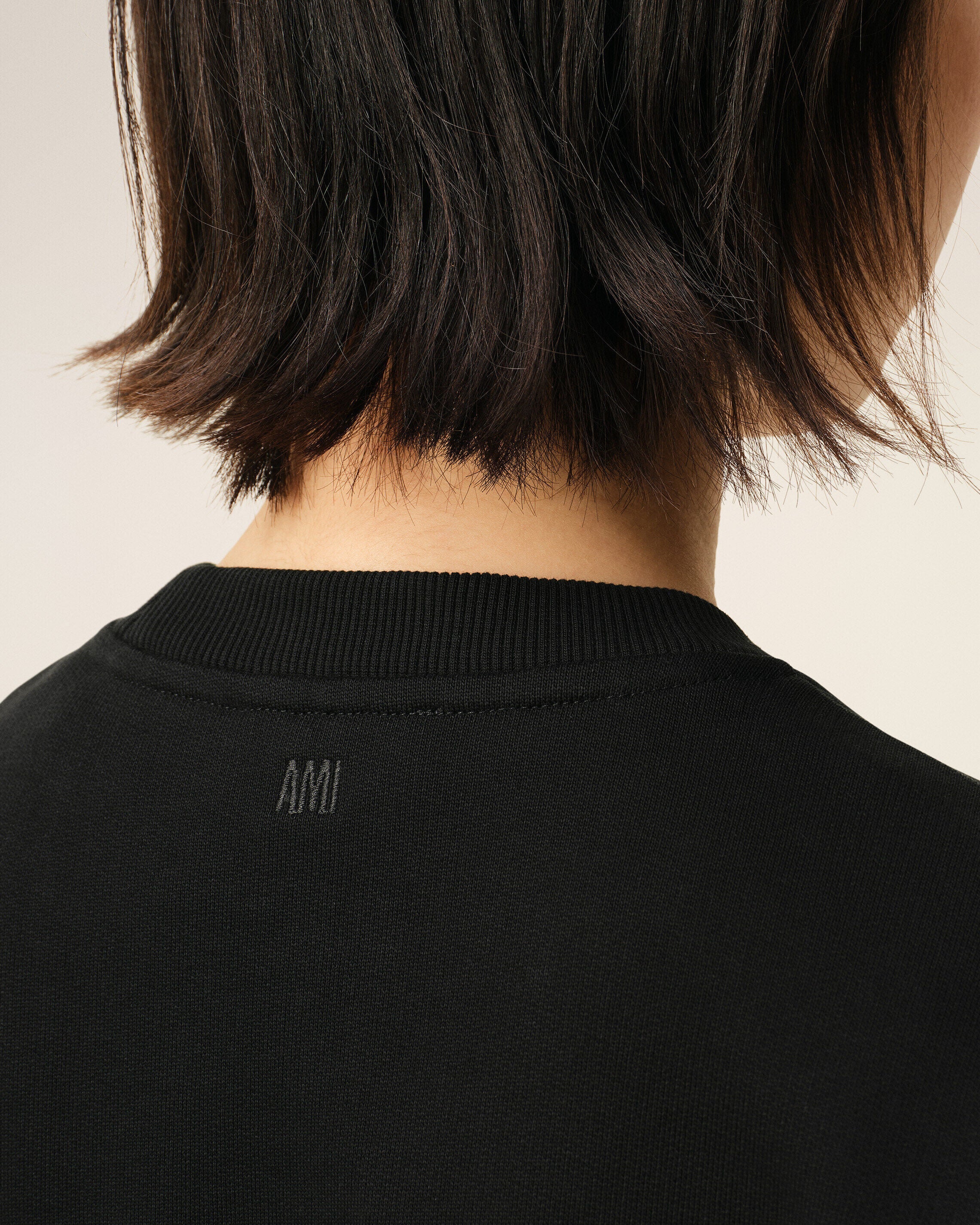 Black Cotton Red Ami De Coeur Sweatshirt