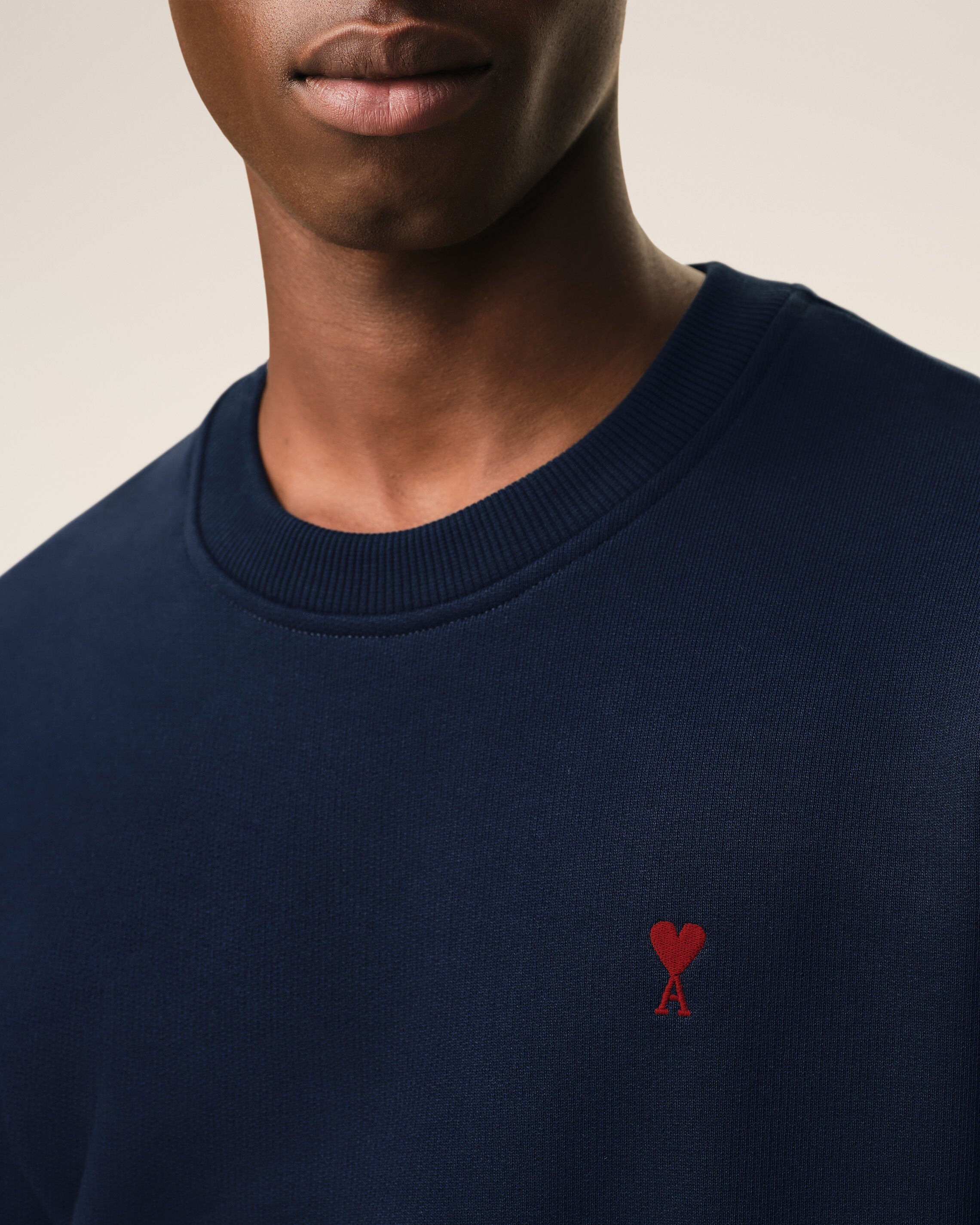 Blue Cotton Red Ami De Coeur Sweatshirt