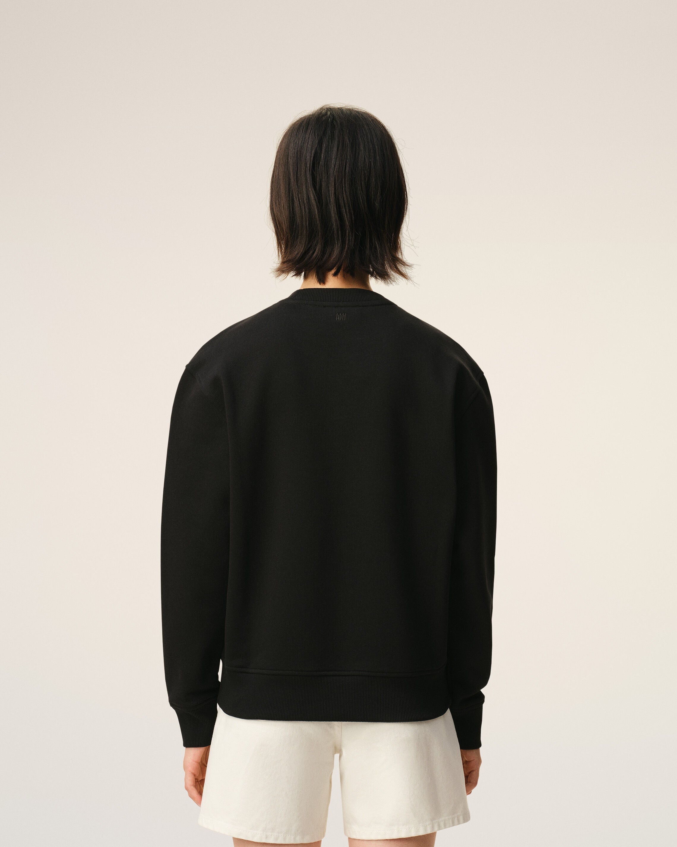 Black Cotton Red Ami De Coeur Sweatshirt