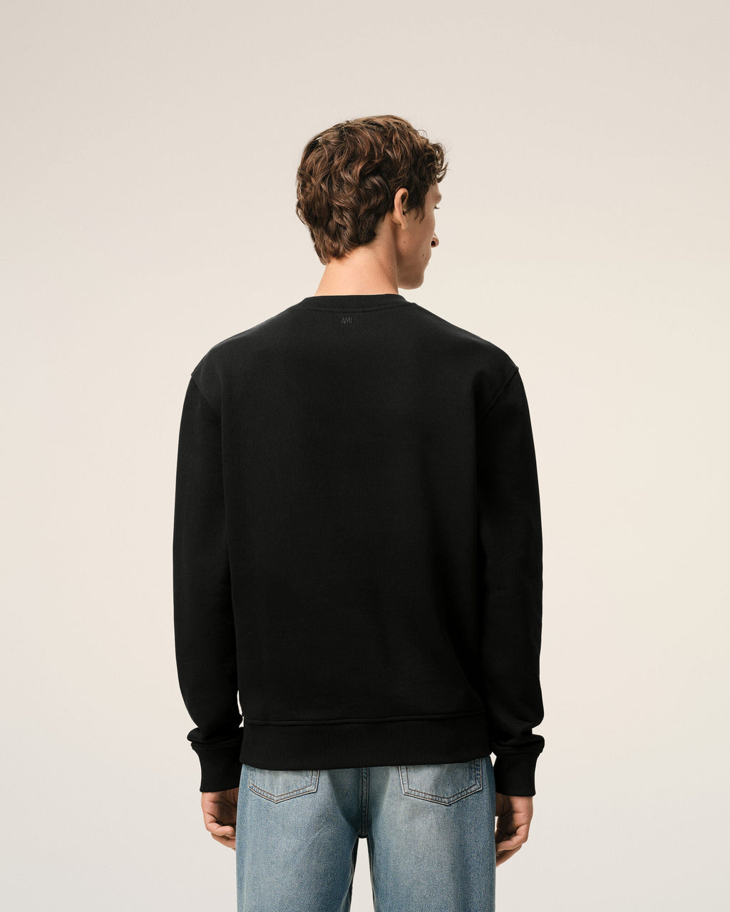 Black Cotton Red Ami De Coeur Sweatshirt