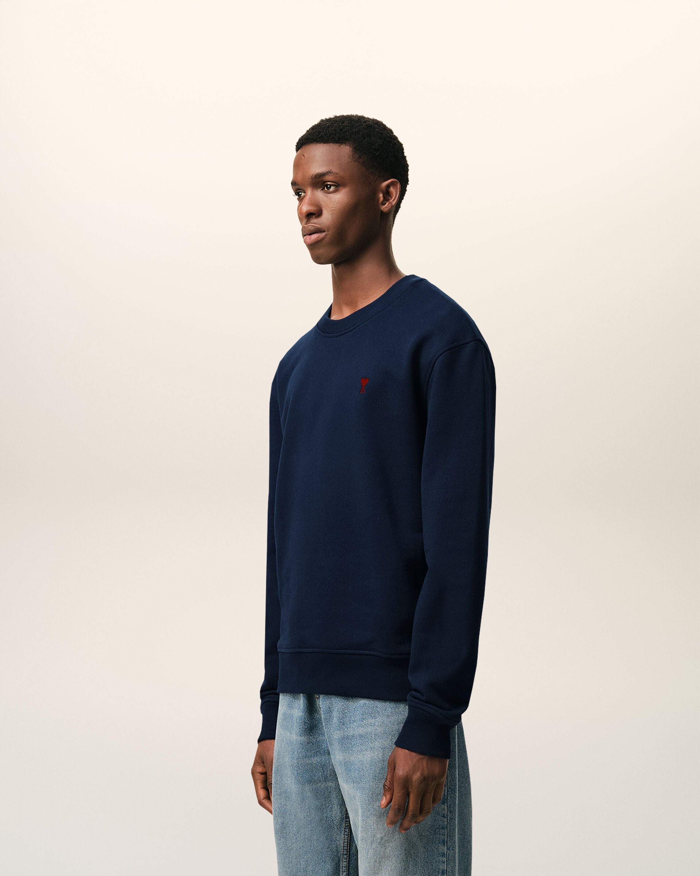 Blue Cotton Red Ami De Coeur Sweatshirt