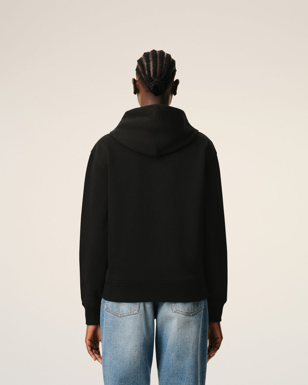 Black Cotton Red Ami De Coeur Hoodie