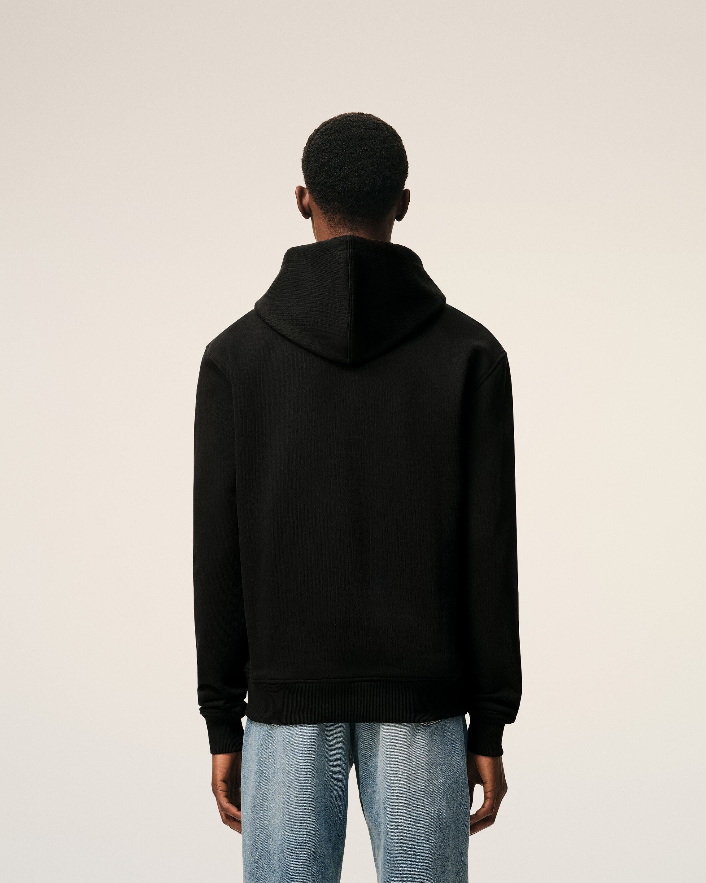 Black Cotton Red Ami De Coeur Hoodie