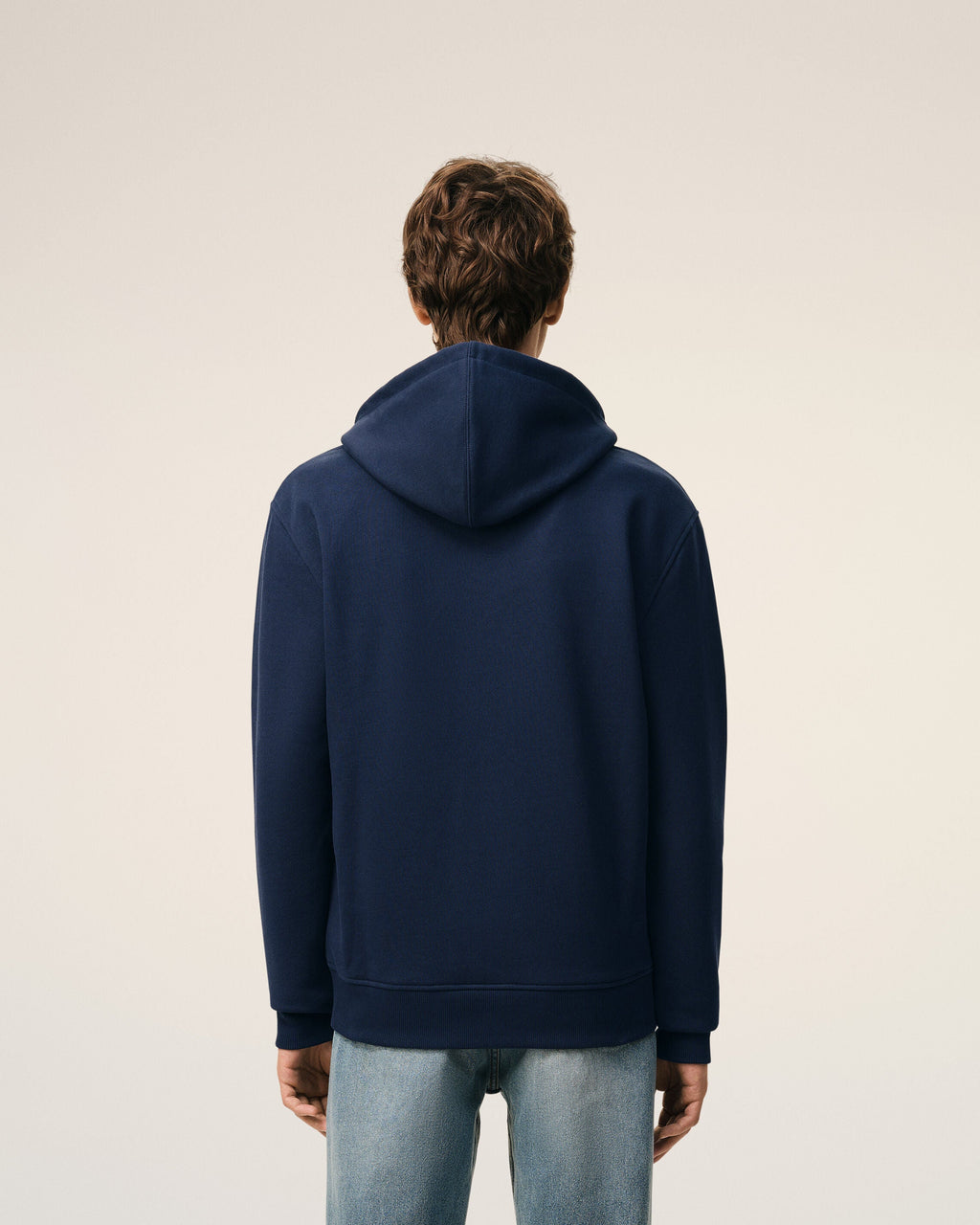 Blue Cotton Red Ami De Coeur Zipped Hoodie
