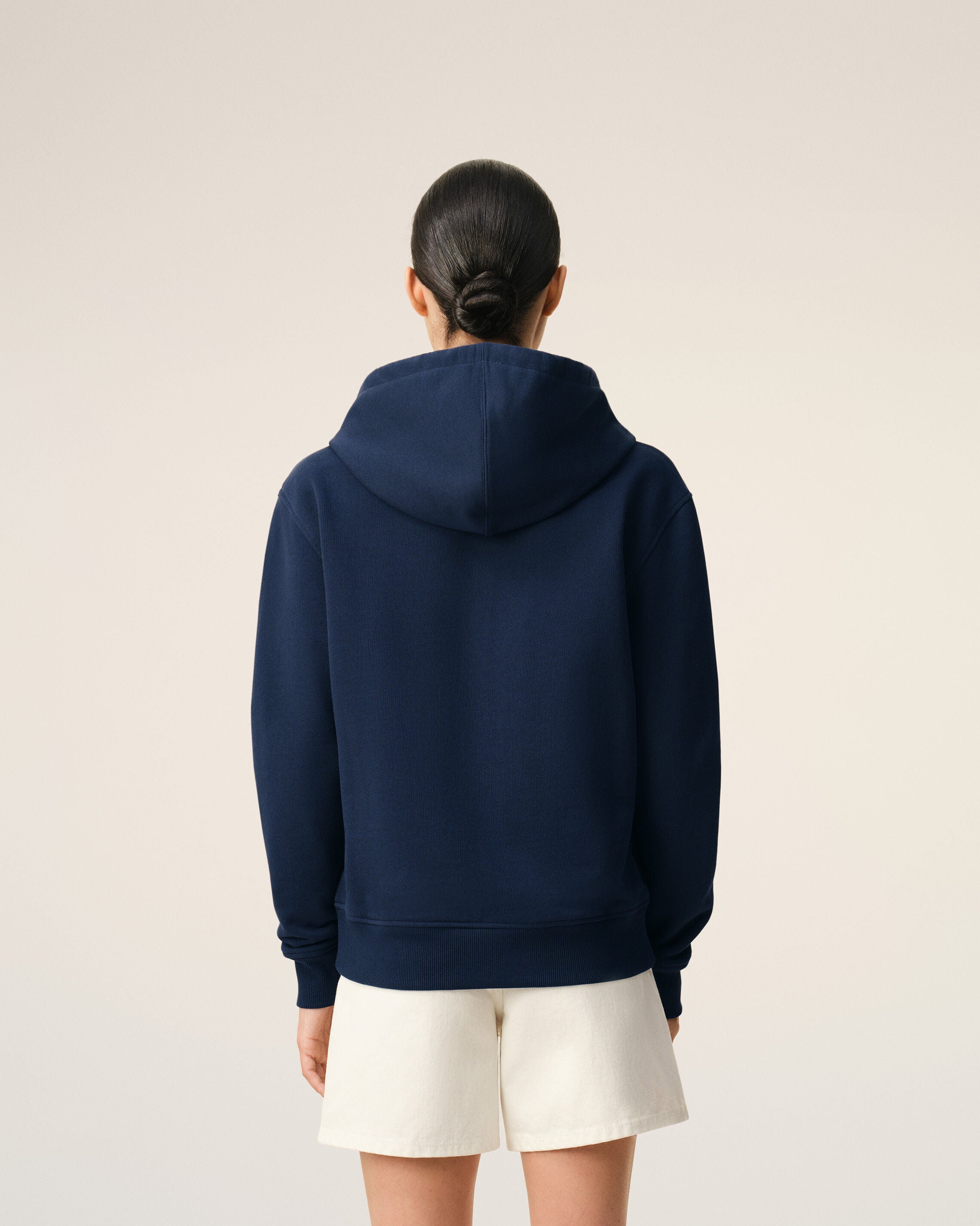 Blue Cotton Red Ami De Coeur Zipped Hoodie