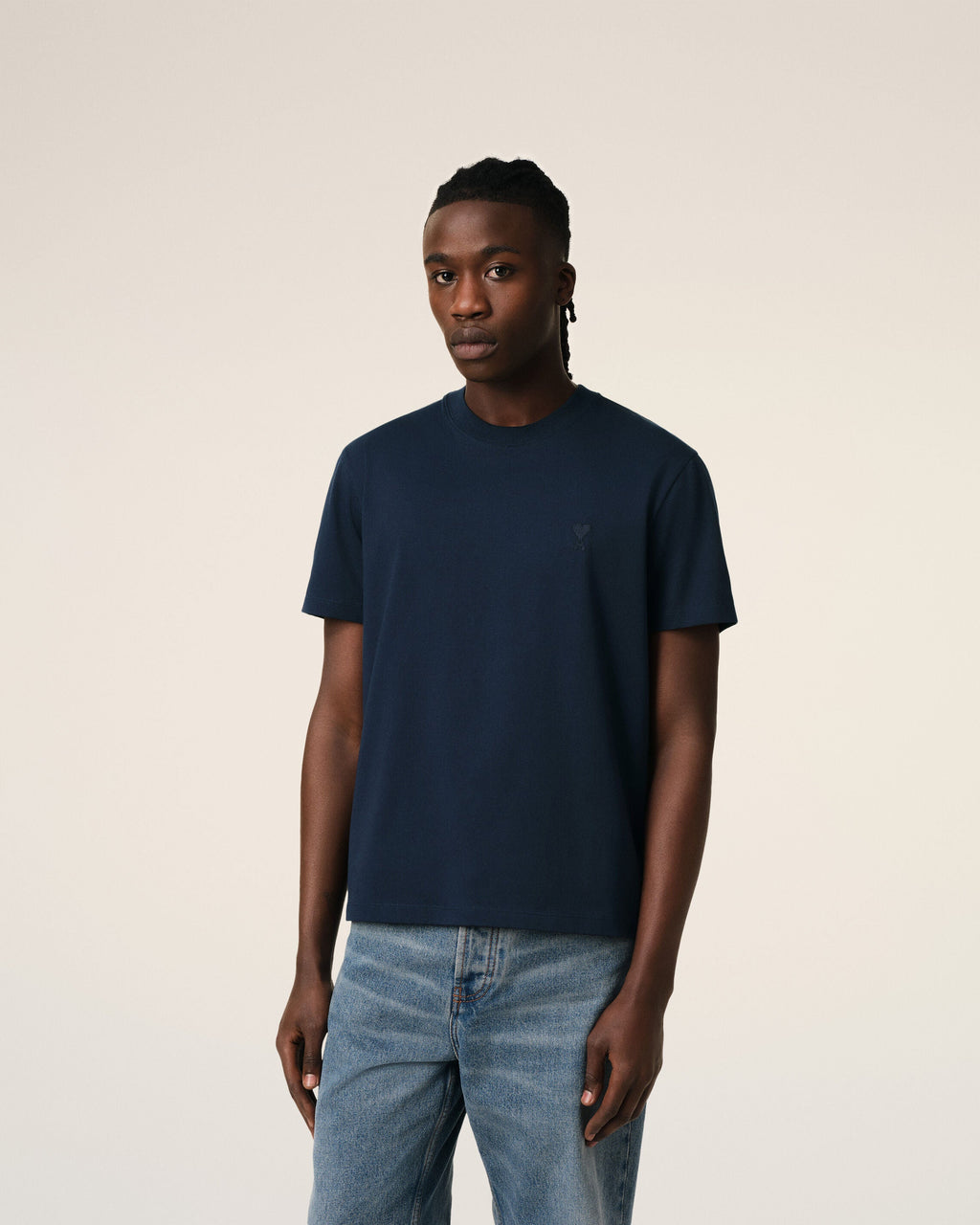 Navy Cotton Ami de Coeur T-Shirt