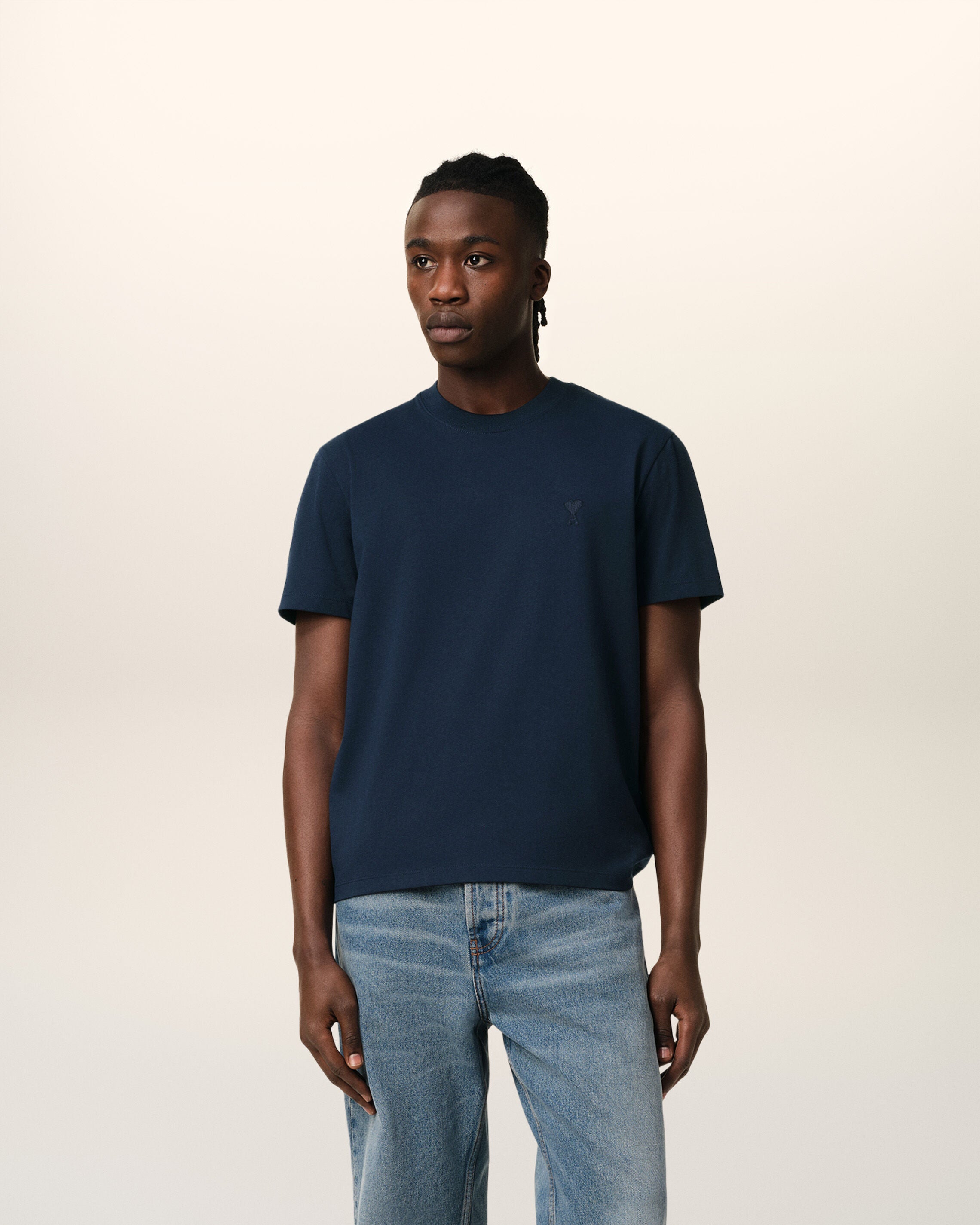 Navy Cotton Ami de Coeur T-Shirt