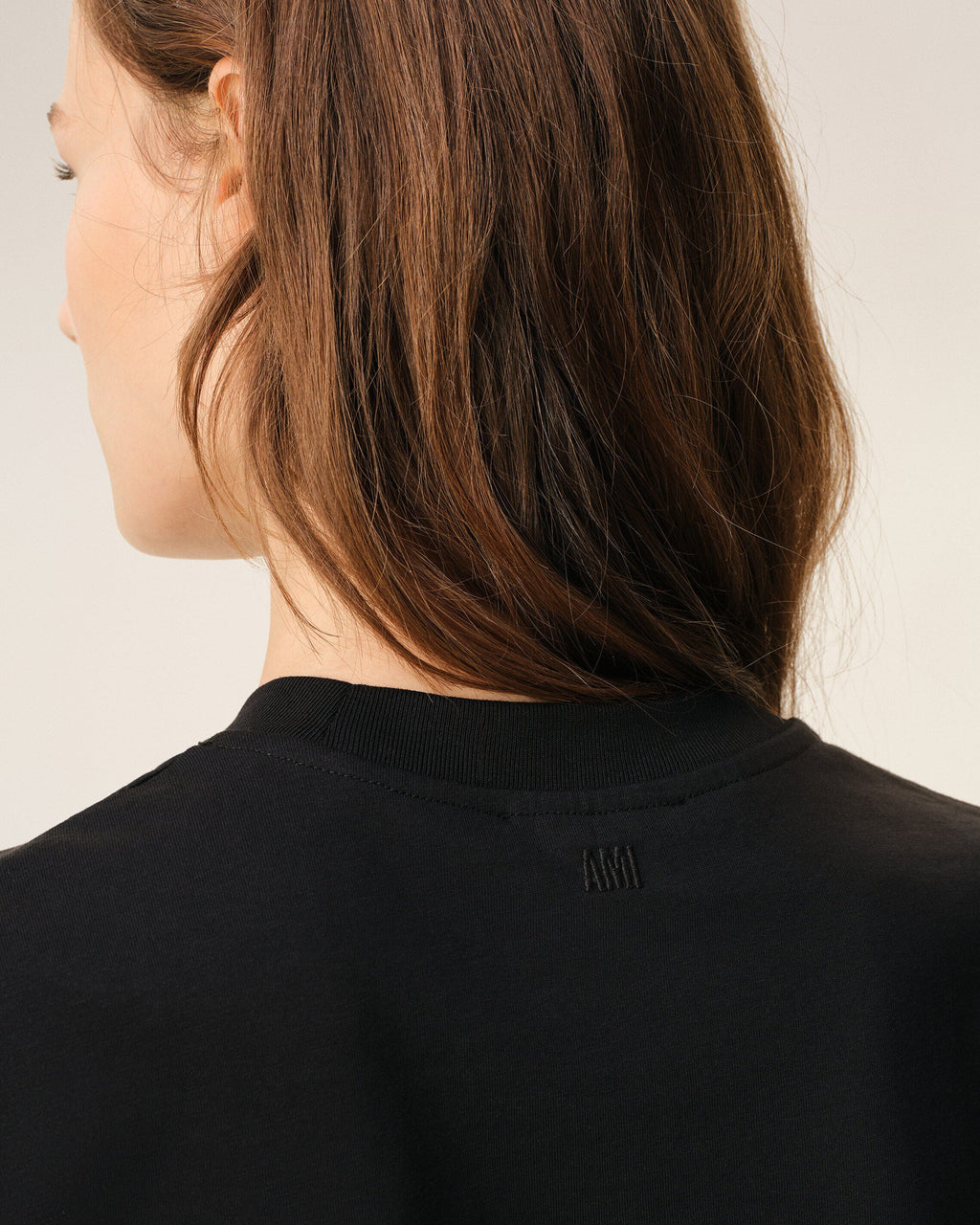 Black Cotton Red Ami De Coeur Tshirt