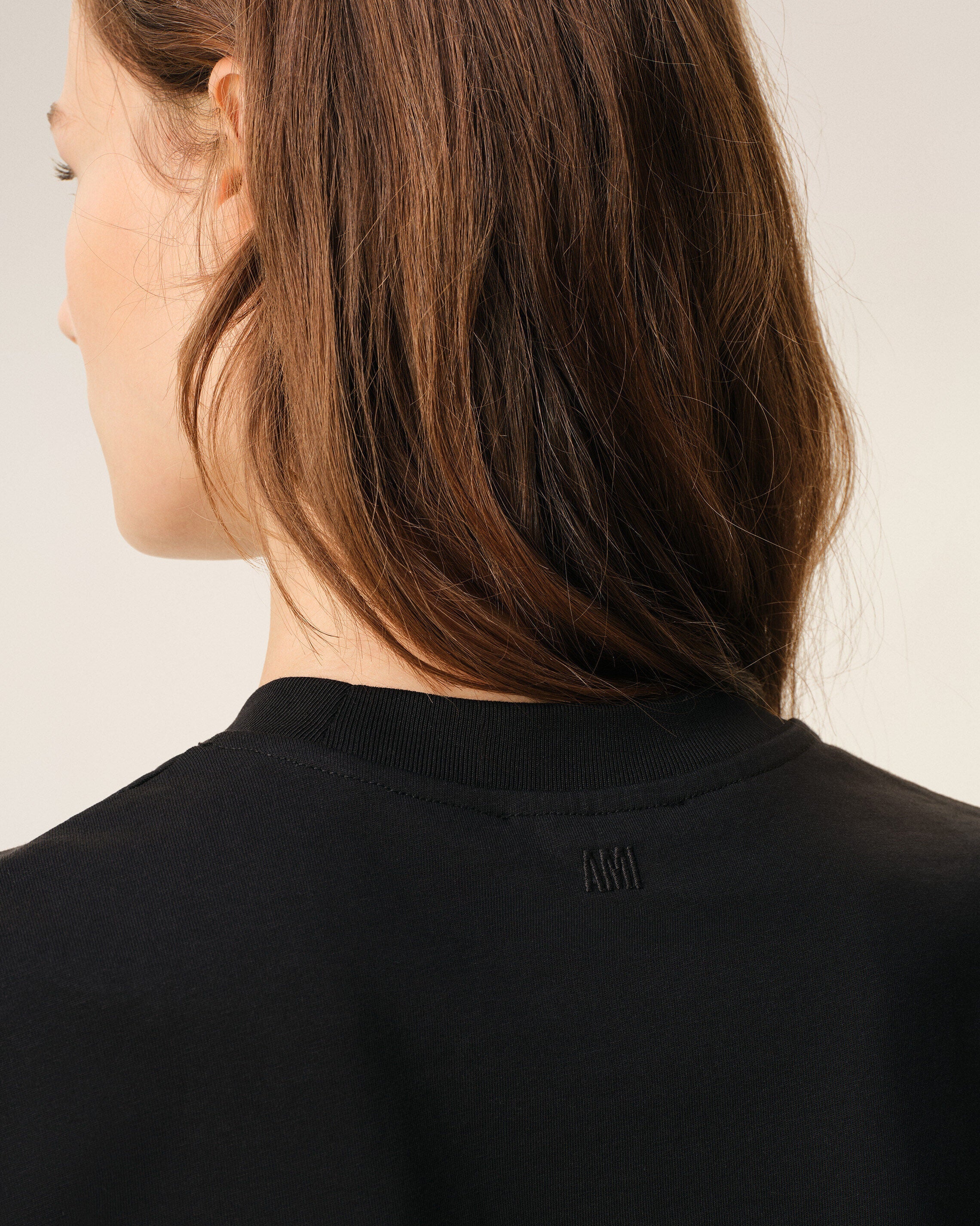 Black Cotton Red Ami De Coeur Tshirt