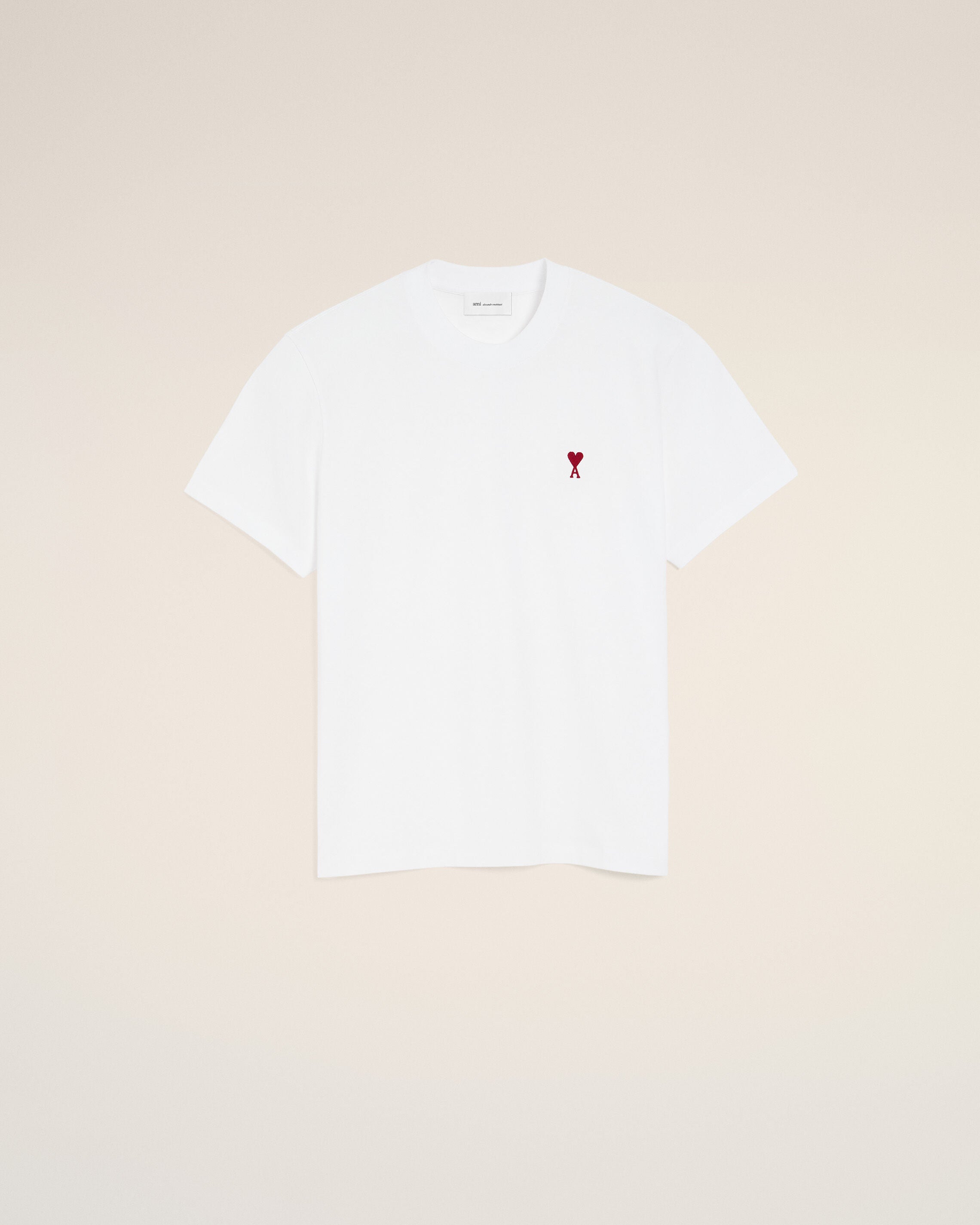 White Cotton Red Ami De Coeur Tshirt