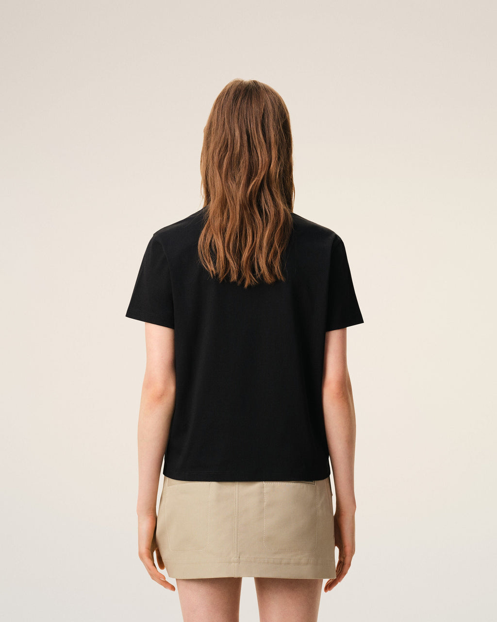 Black Cotton Red Ami De Coeur Tshirt