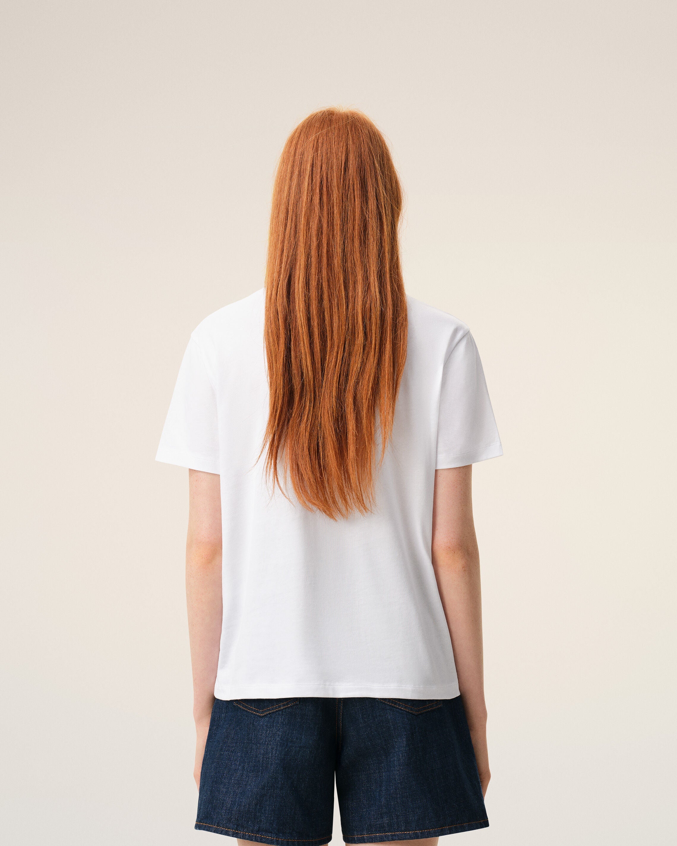 White Cotton Red Ami De Coeur Tshirt