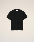 Black Cotton Red Ami De Coeur Tshirt