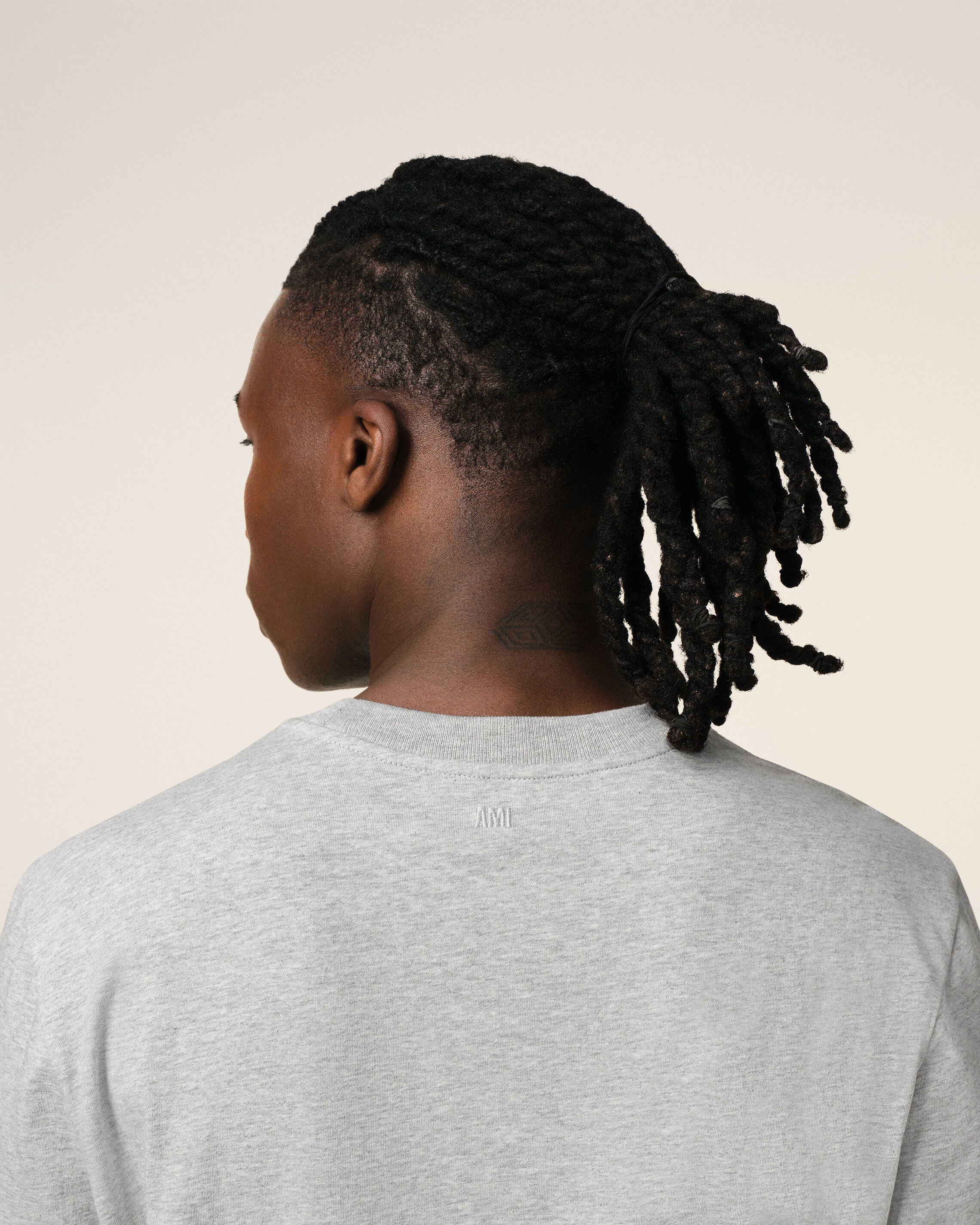 Grey Cotton Ami de Coeur Long Sleeves T-Shirt
