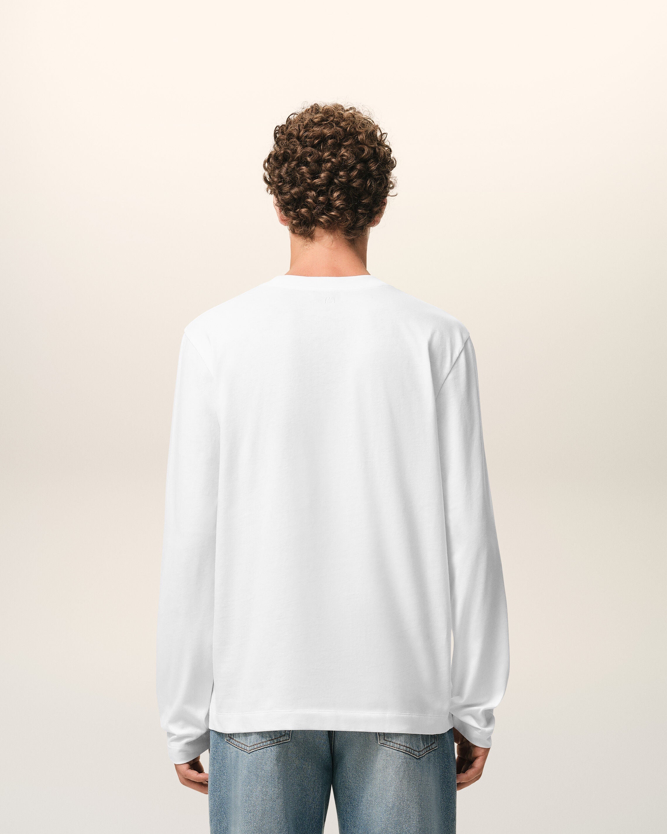 White Cotton Red Ami De Coeur Longlseeves Tshirt