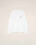 White Cotton Red Ami De Coeur Longlseeves Tshirt