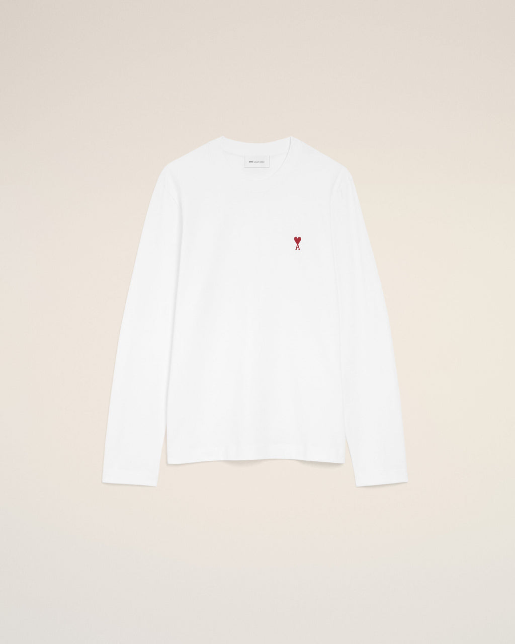 White Cotton Red Ami De Coeur Longlseeves Tshirt