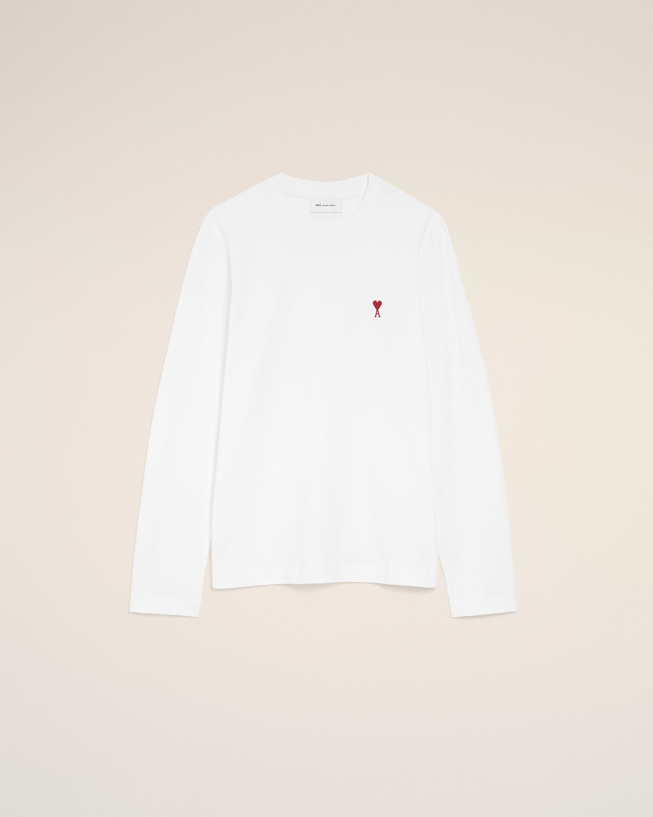 White Cotton Red Ami De Coeur Longlseeves Tshirt