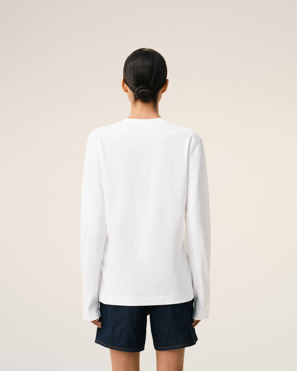 White Cotton Red Ami De Coeur Longlseeves Tshirt