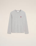 Grey Cotton Ami de Coeur Long Sleeves T-Shirt