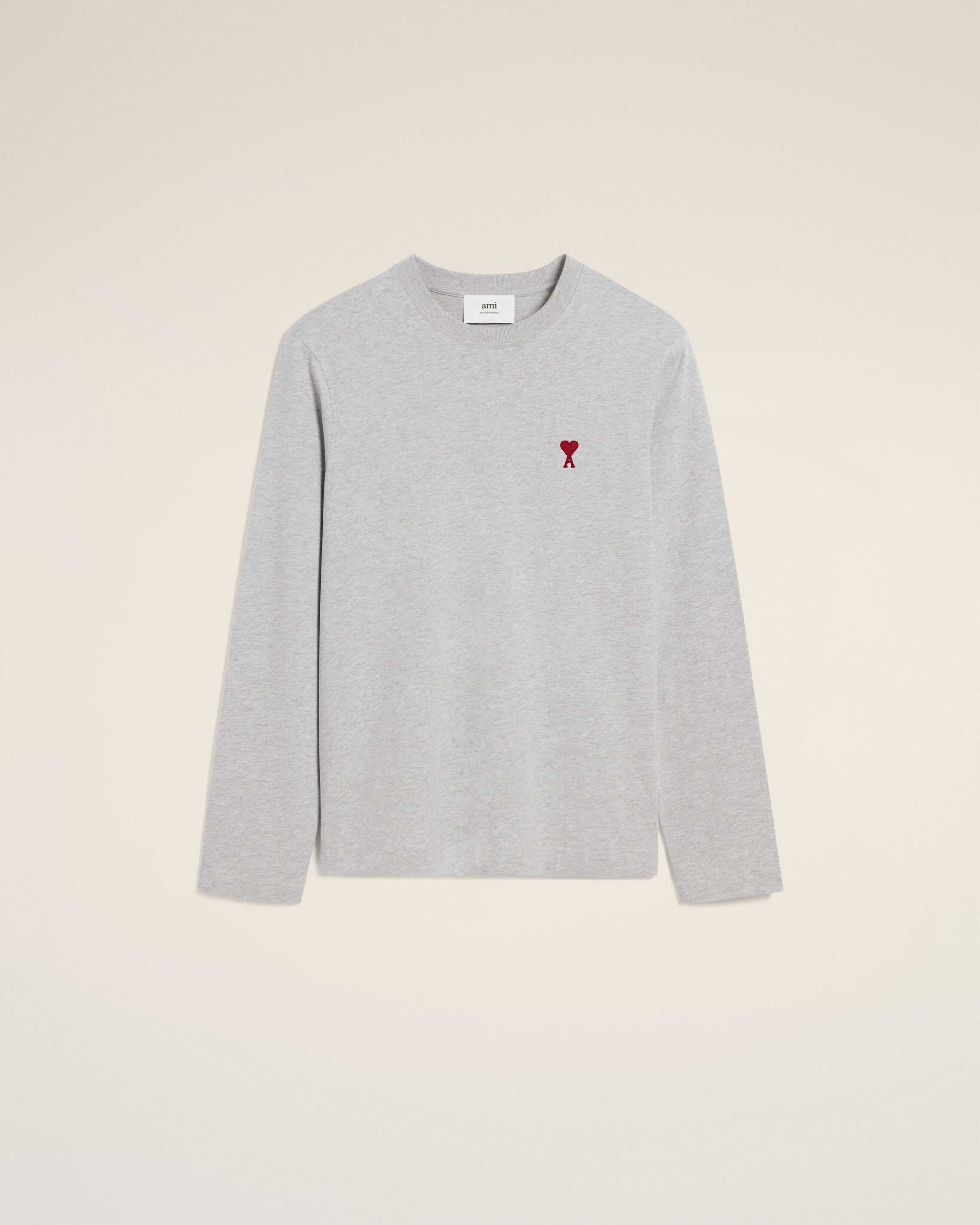 Grey Cotton Ami de Coeur Long Sleeves T-Shirt