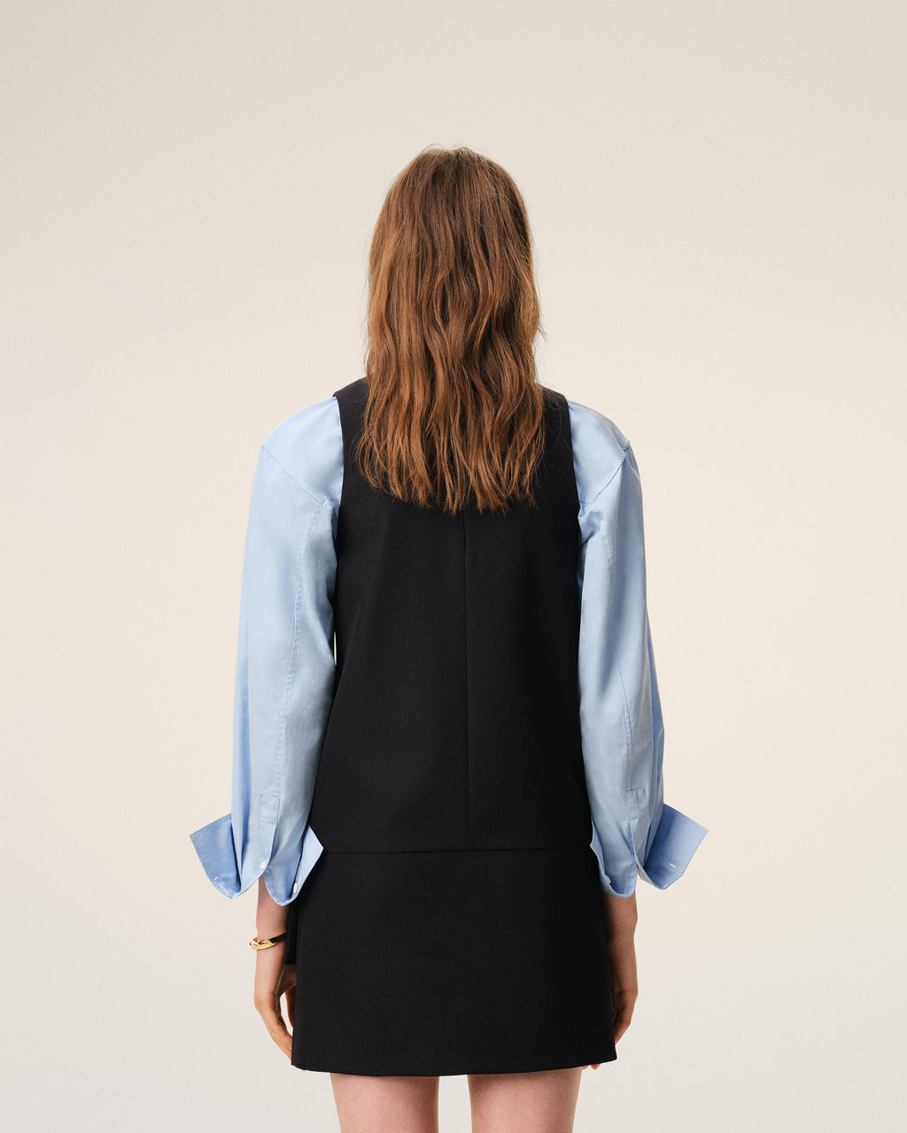 Black New Wool Belted Mini Dress