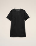 Black Silk Mini Trapeze Dress