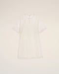 White Silk Mini Trapeze Dress