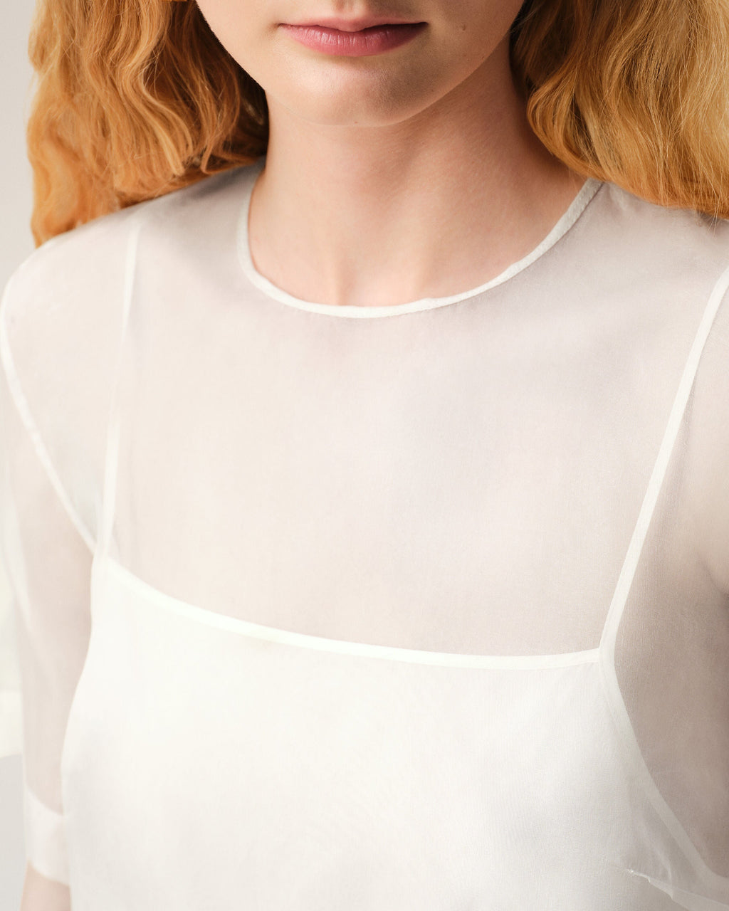 White Silk Mini Trapeze Dress