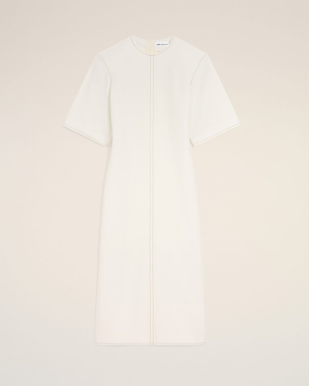 White Cotton Long Fitted Dress